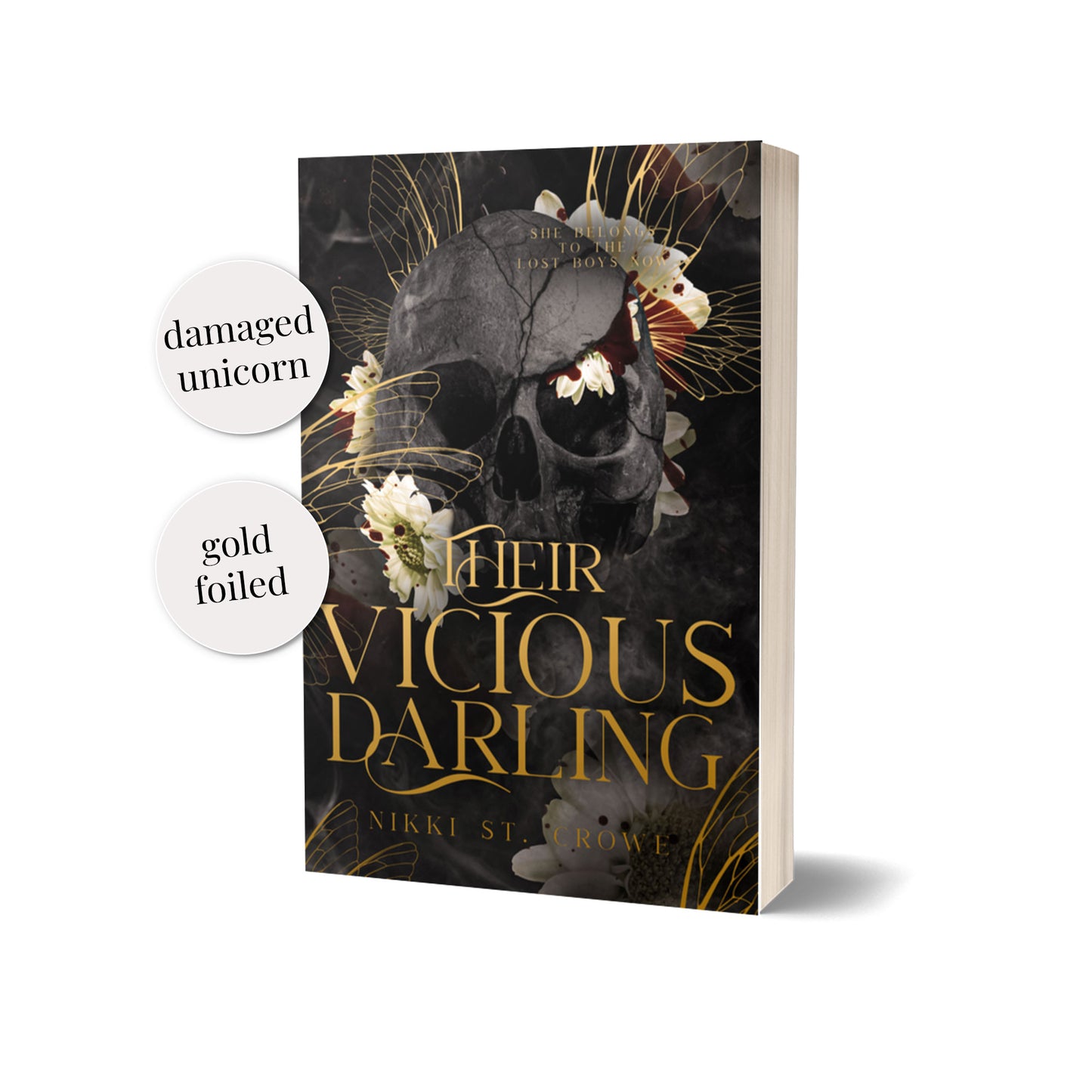 🚨 MISPRINT Their Vicious Darling Gold Foil Special Edition Paperback | Skull Edition